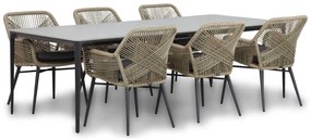 Tuinset 6 personen 240 cm Rope Taupe Lifestyle Garden Furniture Advance/Gianna