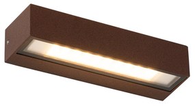 Industriële wandlamp roestbruin incl. LED IP65 - Steph
