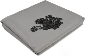 Milos tuinhuisje 3x6m met grijze gordijnen en muggengaas Tuinpunt