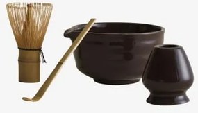 Nekaire Matcha Theeset In Keramiek Bruin – Chocolade - Sklum