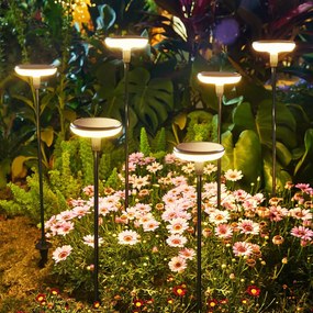 6x Sunflower Solar Tuinlamp Zwart Tuinverlichting Zwart