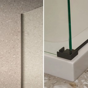 Saniclear Supreme profielset voor zijwand zwart mat