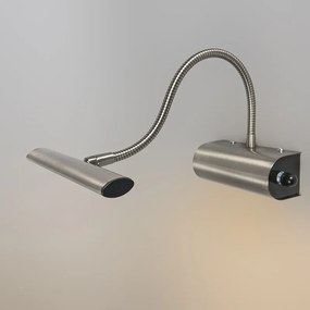 Moderne wandlamp met dimmer staal incl. LED - Tableau Design, Modern Binnenverlichting Lamp