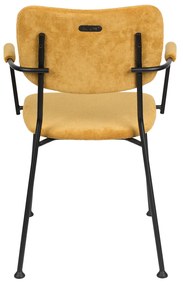Zuiver Benson Design Armstoel Okergele Stof