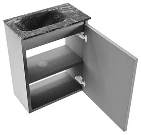 Mondiaz Ture DLux toiletmeubel 40cm plata met wastafel lava links met kraangat