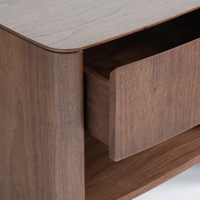 Nachtkastje in noten- of eikenfineer, Wilg