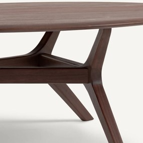 Salontafel van massief notenhout , diameter 90 cm, Maricielo