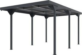 Metalen carport Aspen 2,84 x 5,46 m CoverTech antraciet