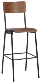 vidaXL Barstoelen 6 st massief multiplex staal