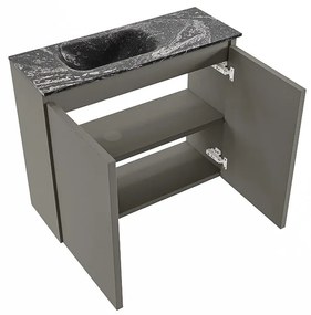 Mondiaz Ture DLux toiletmeubel 60cm smoke met wastafel lava links zonder kraangat