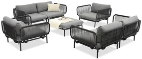 Perez Coffee 6 antraciet Garden Point tuinset