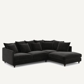 Hoekslaapbank in chenille fluweel, Lazare