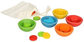 Sorteer- en kleurspel, rubberhout, 18m+