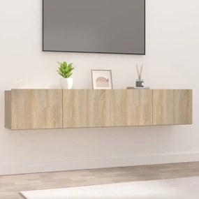 vidaXL Tv-meubelen 2 st 80x30x30 cm bewerkt hout sonoma eikenkleurig