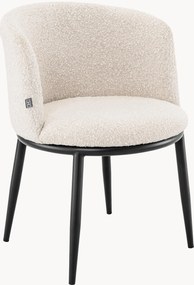 Bouclé eetkamerstoelen Filmore, 2 stuks