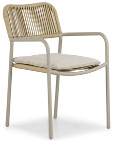 Tuinstoel stapelbaar Aluminium/rope Taupe-naturel-bruin Coco Penya