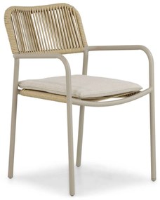 Tuinset 4 personen 180 cm Aluminium/Rope Taupe Coco Penya/Milou