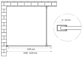 Best Design Dalis inloopdouche 120cm gunmetal