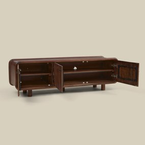 Houten Tv-meubel Met Ronde Hoeken 160 Cm - 160x43x50cm.