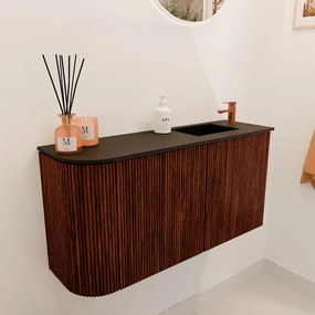 Mondiaz Joya 80cm toiletmeubel ronding links ruby met wastafel faye rechts 1 kraangat urban