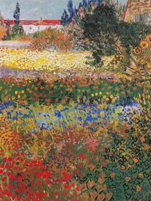 Kunstreproductie Garden in Bloom, Arles, July 1888, Vincent van Gogh