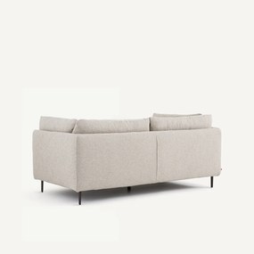 Compacte bank in viscose met structuur en linnen, BOTERO