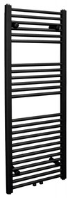 Sanicare design handdoekradiator 60x120cm midden aansluiting zwart mat