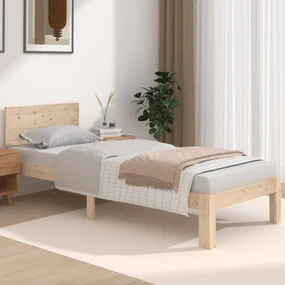 vidaXL Bedframe massief hout 75x190 cm 2FT6 Small Single