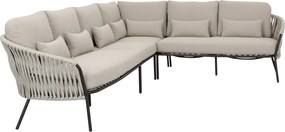 Sarenza hoek loungeset 4 delig zand rope terre frame