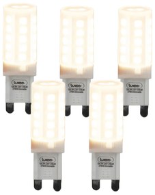 Set van 5 G9 dimbare LED lampen 3W 280 lm 2700K