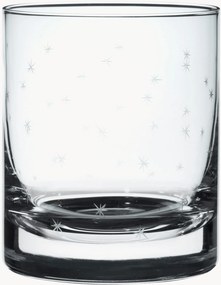 Mondgeblazen kristallen whisky glazen Stars, 4-delig