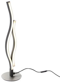 Design tafellamp zwart met zilver incl. LED dimbaar - Blaze Design Binnenverlichting Lamp
