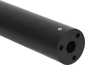 Modern buiten paaltje zwart met ribbelglas incl. LED solar IP65 - Ribble Mushroom