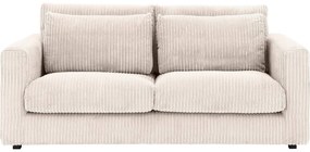 Goossens Bank Ravenia beige, stof, 2,5-zits, stijlvol landelijk