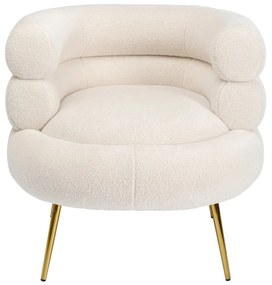 Kare Design Livelli Ronde Fauteuil Boucle Wit