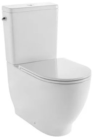 Nemo Spring Cascata toiletset staand 66.5x36x82cm zonder spoelrand met softclose toiletzitting en jachtbak porselein wit SKU 049037