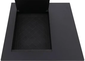Goossens Nachtkastje Wing, 45 cm breed x 55 cm hoog x 45 cm diep met opbergbakje links
