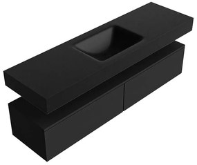 Zaro Alan badmeubel 160cm urban 2 lades met vrijhangende wastafel cloud midden zonder kraangat urban
