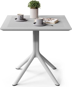 FLAVIO 80x80 Lichtgrijs (asgrijs) - MODERNE VIERKANTEN TUINTAFEL (voor keuken, café, tuin)