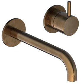 Hotbath Cobber afbouwdeel inbouw wastafelmengkraan met 18 cm uitloop verouderd messing CB005EXT18AB