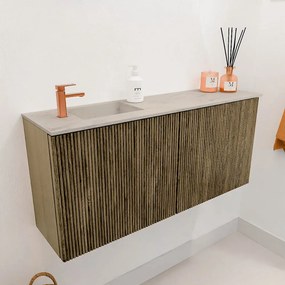 Mondiaz Joya DLux 90cm toiletmeubel dusk met wastafel faye links 1 kraangat opalo