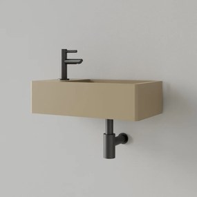 Sanigoods Luko fontein 40x22cm links met kraangat cappuccino