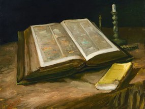 Kunstreproductie Still Life with Bible, 1885, Vincent van Gogh