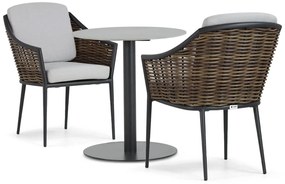 Bistroset 2 personen 70 cm Aluminium/wicker Grijs Coco Olivine/Como