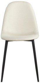 Set van 4 Zwarte Teok Stoffen Stoelen