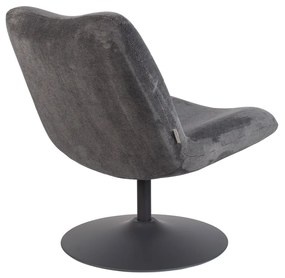 Zuiver Bubba Donkegrijze Draaifauteuil Retro