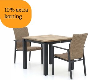 + 10% kassakorting | Diningset Manifesto | 2 personen teakhout | Tuinset stapelbaar | 3-delig | Kees Smit Tuinmeubelen