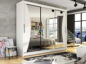 Kledingkast Closico Ordo IV, Wit, 215x250x58cm, 184 kg, Kledingkast deuren: Schuivend, Aantal planken: 9, Aantal planken: 9