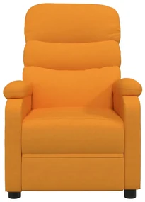 vidaXL Fauteuil verstelbaar stof mosterdgeel