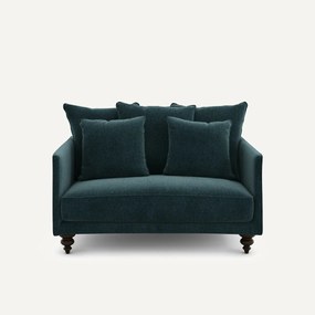 2-zits compacte bank in chenille fluweel, Lazare